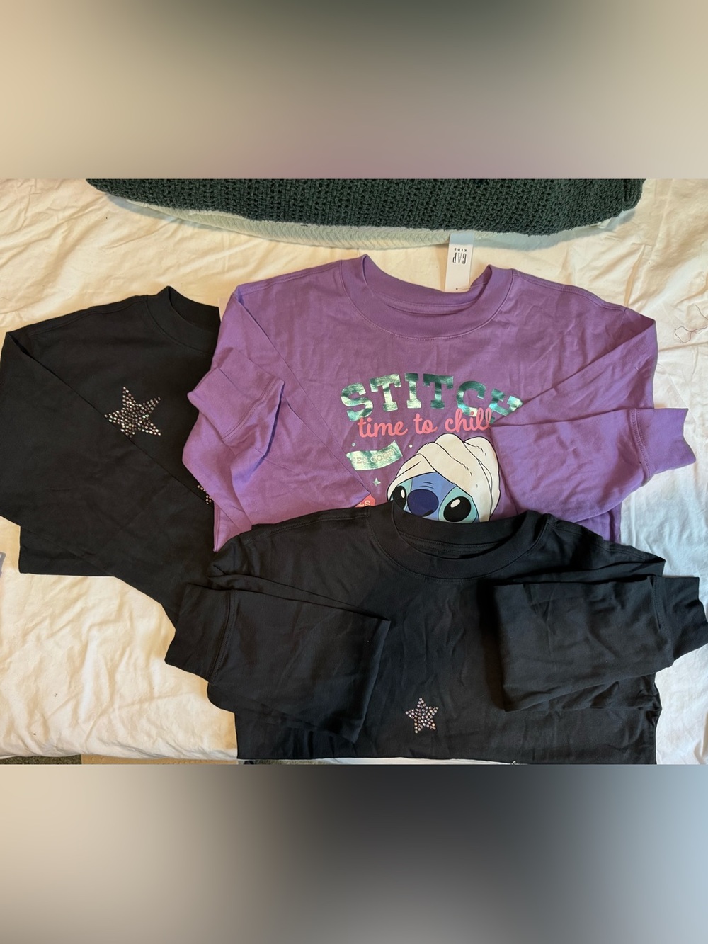 Disney Purple Stitch "Time to Chill" Graphic Tee with Black Star Tees